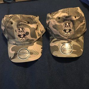 2 Wisconsin Badger Zephyr Camo Hats